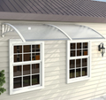 White Outdoor Curved Shielded Rain Shelter