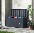 430L Grey Lockable Waterproof Garden Storage Box