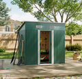 Metal Garden Storage Shed with Skillion Roof Top and Metal Base